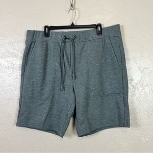 NWT‎ UGG Ernie Cotton Fleece Melange Grey Blue Streaks Shorts Mens Size XXL